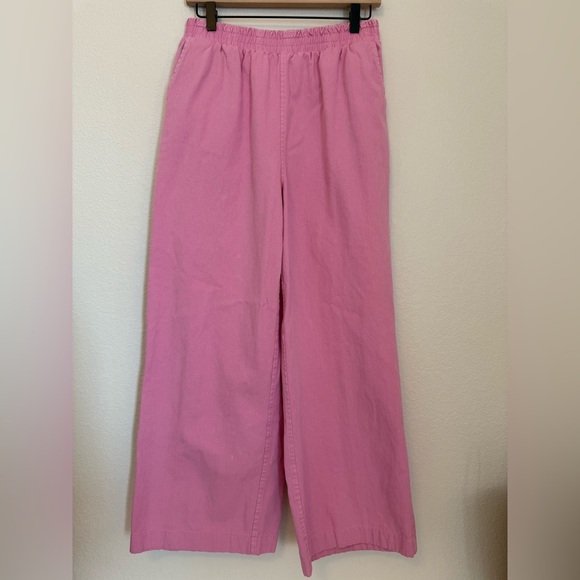 ROSE PINK Elastic High Waist Wide Leg Pants - Picture 7 of 11